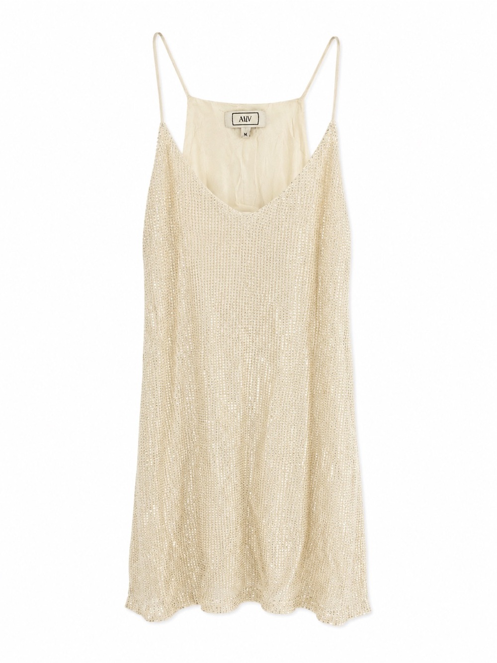 MLV Metallic Slip Chemise in Champagne Gold